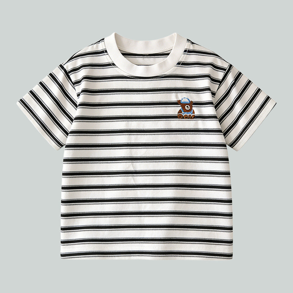 The Playground Peak | Children's Loose Fit Pure Cotton Lycra Summer T-Shirt