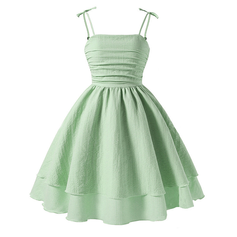 Girls Bow Suspender Princess Dress | 2026 Summer Strap Dress