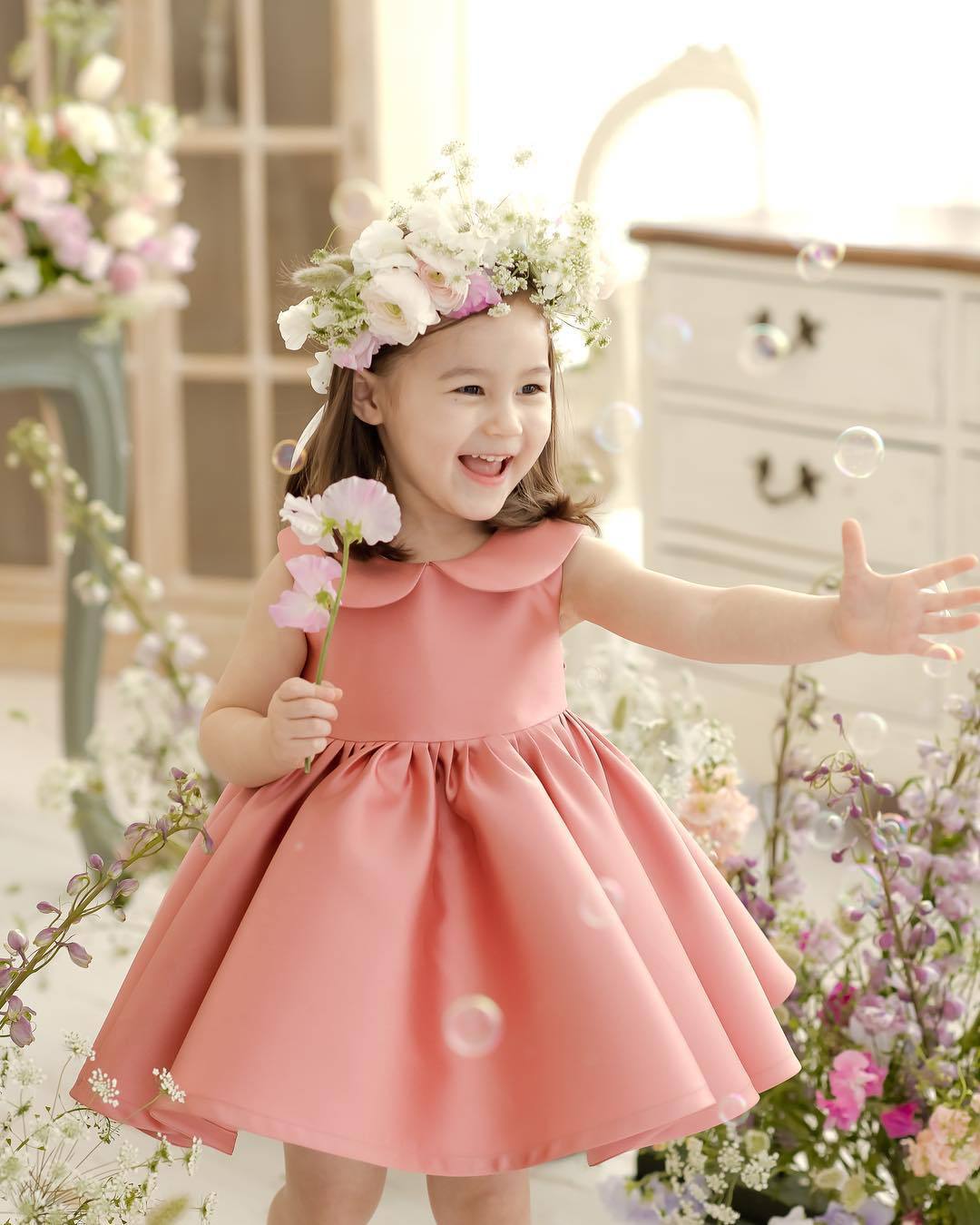 The Grand Gala | Big Bow Satin Korean Princess Dress