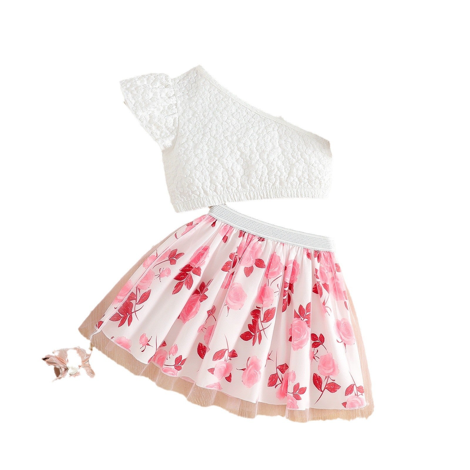 The Flora-Frost | Girls’ "Super Foreign" Layered Mesh Flower Skirt