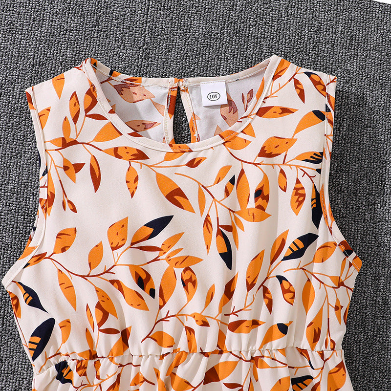 Girls Printed Dress with Long Sleeve Jacket |Kids Two Piece Outfit