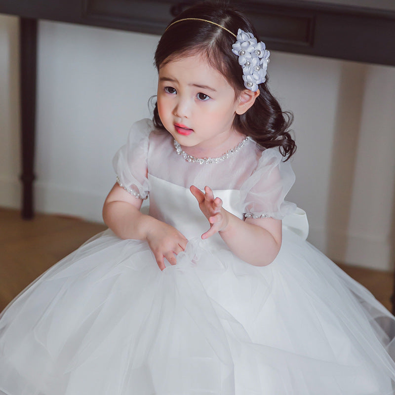 The Alabaster Aria | 2026 Intricate White Lace Performance Gown