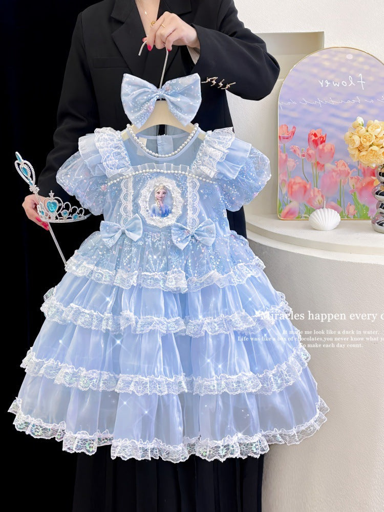 The Ice Queen’s Gala | 2026 Winter Sweater Cake Mesh Dress