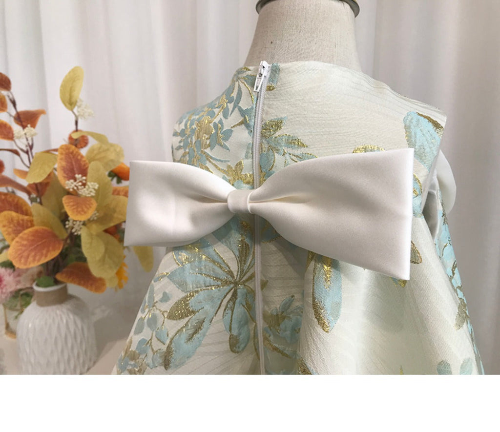 The Autumn Radiance | Light & Thin Printed Satin Tutu Dress
