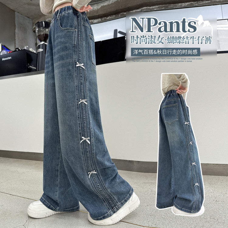 The Metro Flare | Girls' Versatile Wide-Leg Denim Trousers