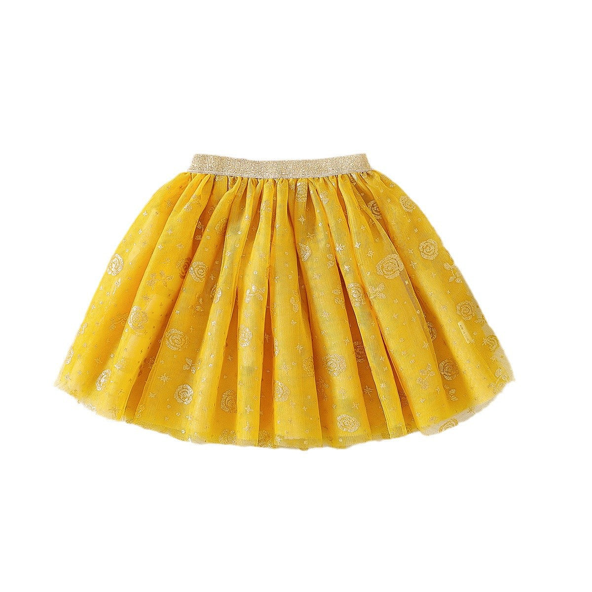 The Frozen Petal | Girls’ "Super Foreign" Snowflake Mesh Puff Skirt