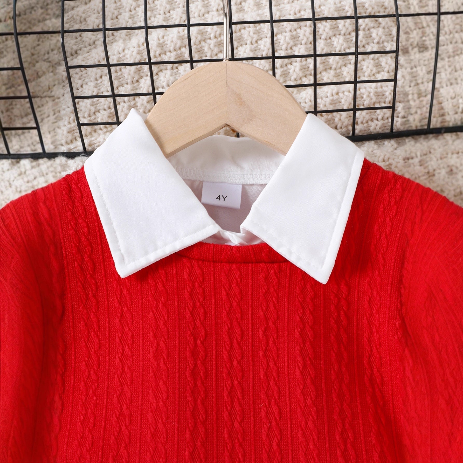 Girls Christmas Plaid 3-Piece Set - Knitted Vest & Shirt Outfit