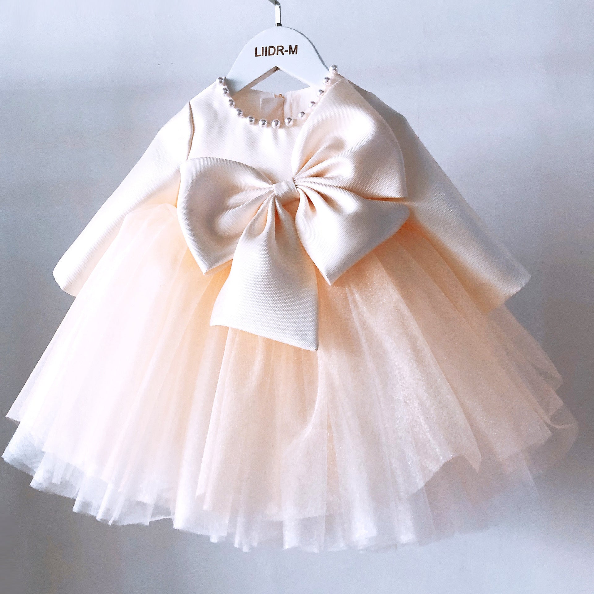 The Winter Blossom | Long-Sleeve Big Bow Birthday Princess Dress