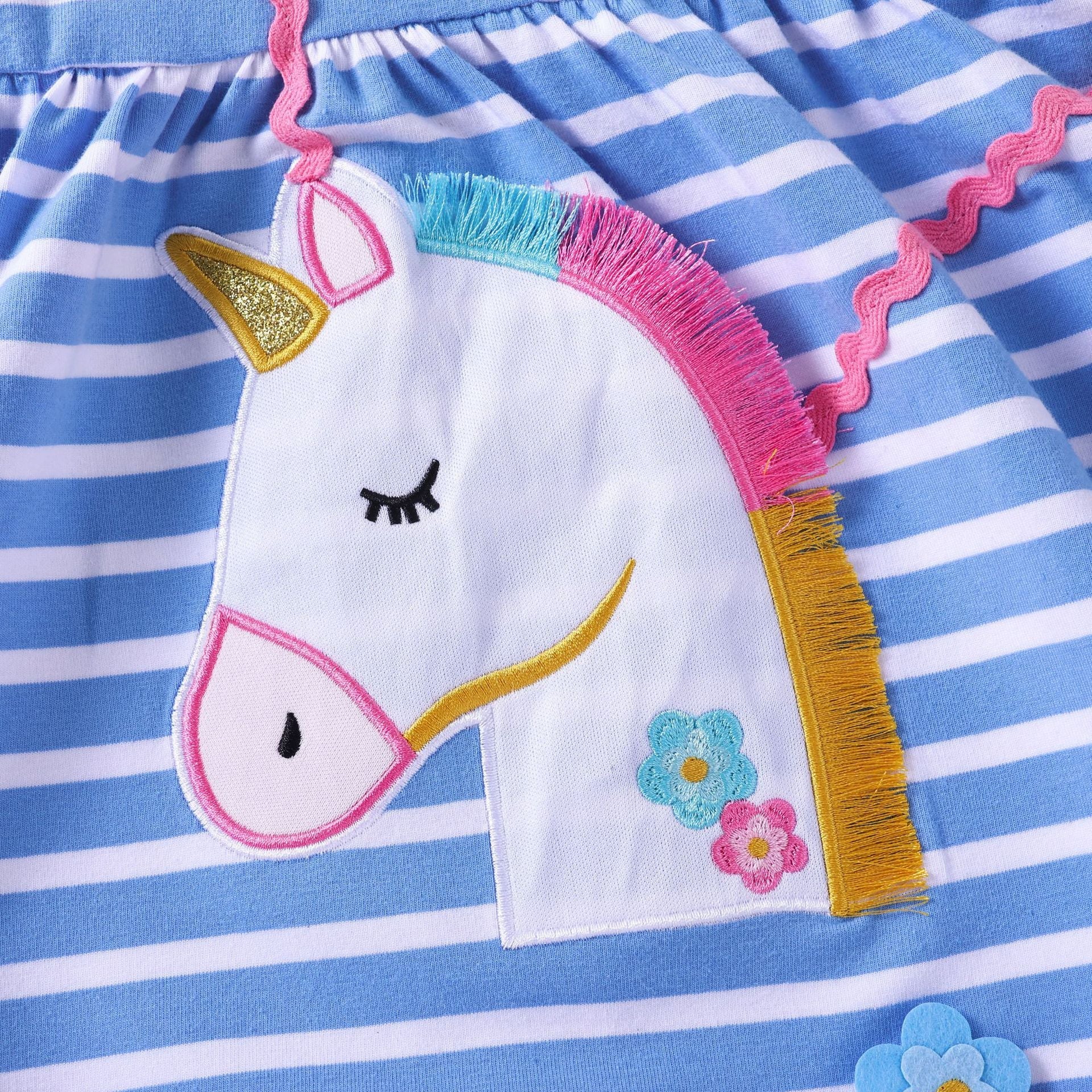 The Enchanted Stripe | Pure Cotton Unicorn Princess Dress